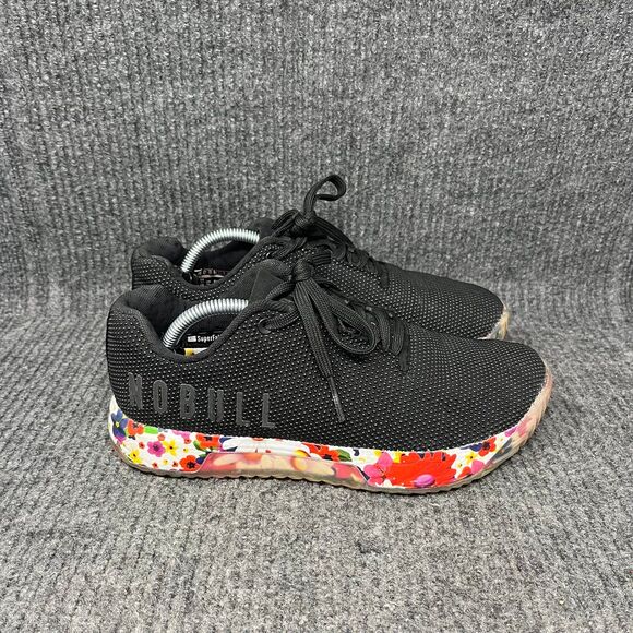 NOBULL Trainer Low Outwork Black Floral Daisy Athletic Training Shoes Women’s 8 - Picture 1 of 8